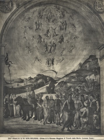 Alinari, Fratelli — Bologna - Chiesa di S. Giacomo Maggiore. Il Trionfo della Morte. (Lorenzo Costa.) — insieme